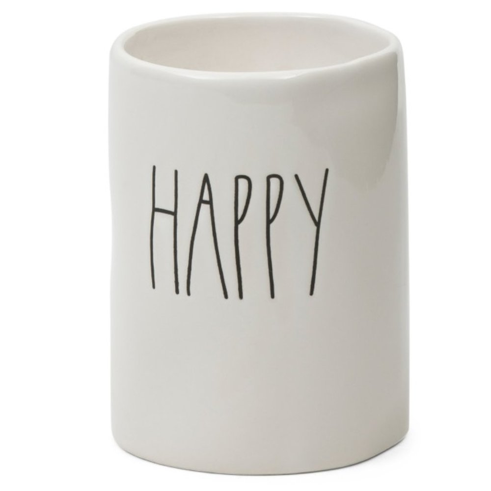 RAE DUNN Large Citrus Bergamot Scented HAPPY Candle NWT